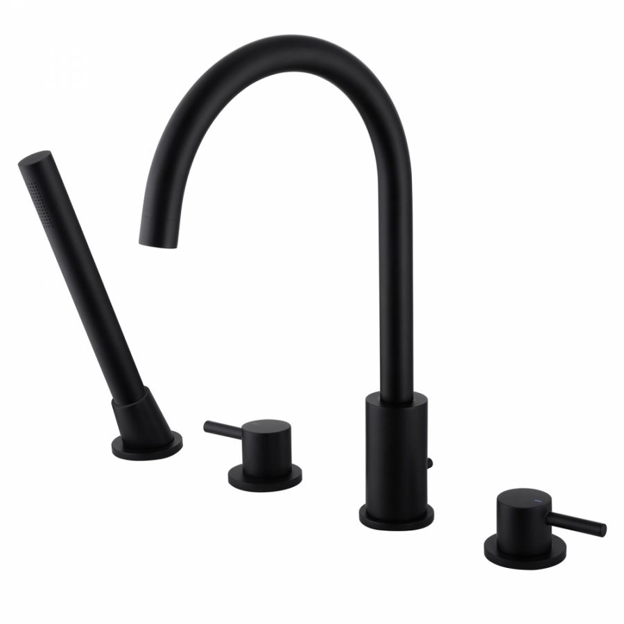 Смеситель ABBER Wasser Kreis AF8113B На борт ванны, черный матовый