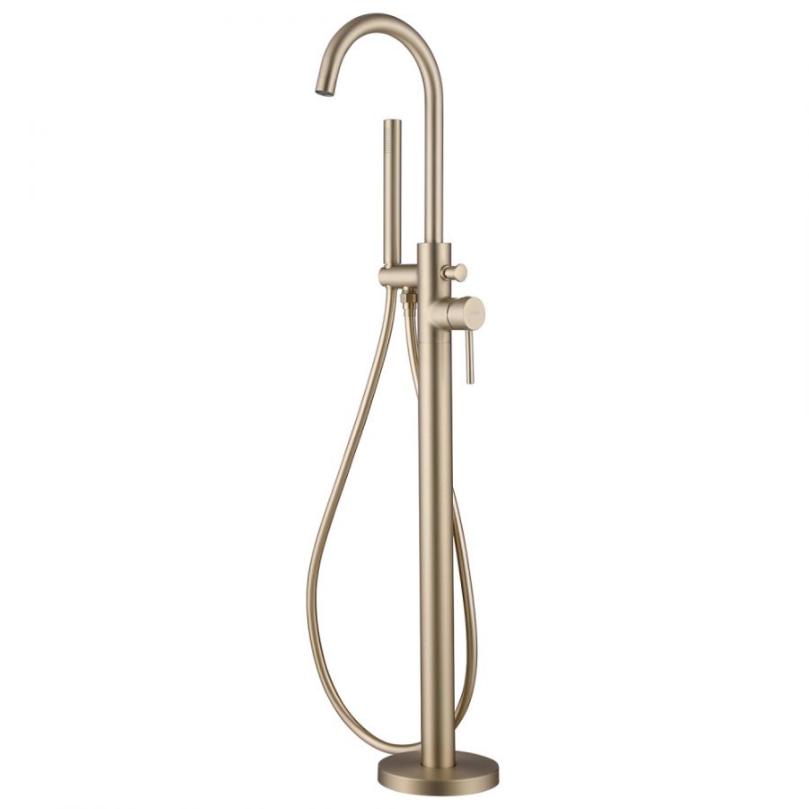 Смеситель ABBER Wasser Kreis AF8115GN напольный для ванны, золото матовое