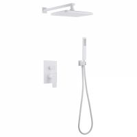 Душевая система ABBER Weiss Insel AF8018FW скрытого монтажа без излива, белая матовая