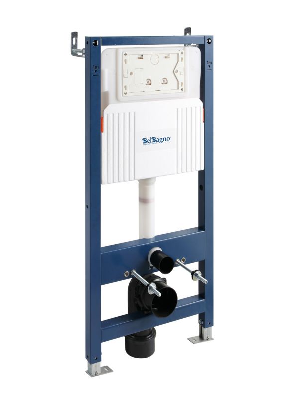 Инсталляция для унитазов, фронтальное управление для механической кнопки BelBagno BB-101-M
