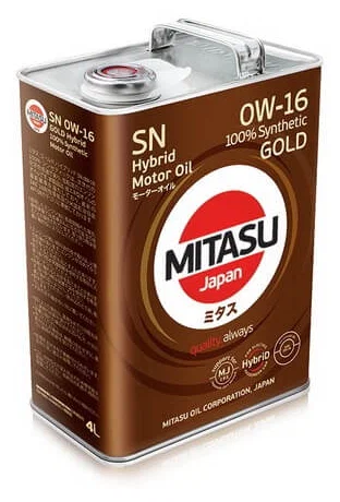 MITASU GOLD HYBRID SN 0W-16, 4л