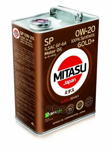 MITASU GOLD Plus SP 0W-20, 4л