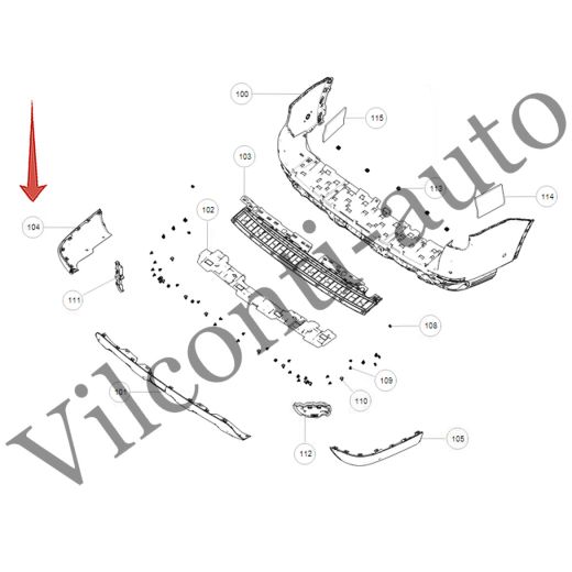 НАКЛАДКА ЗАДНЕГО БАМПЕРА НИЖНЯЯ ЛЕВАЯ TANK 500 2804117XKV3AA 100% ОРИГИНАЛ