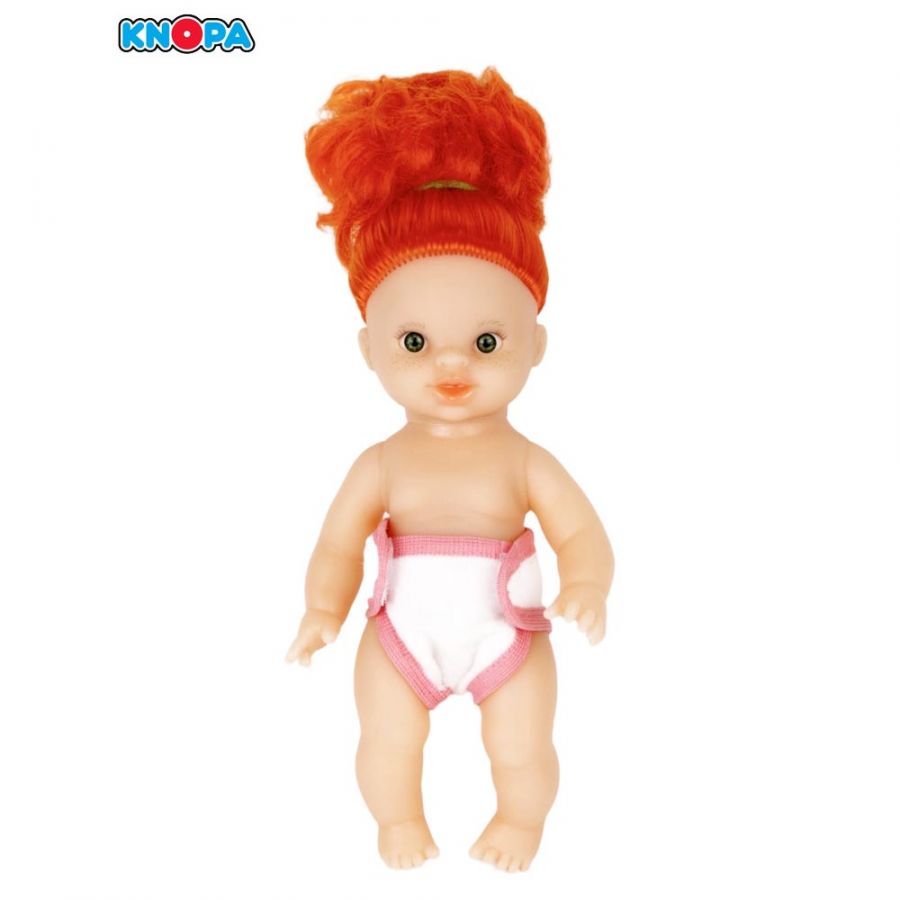 Пупс девочка в памперсе рыжая (22 см)