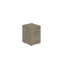 Тумба опорная (мобильная) с 3-мя ящиками + замок 404х462х581