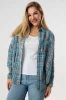 Рубашка женская в клетку [голубой]