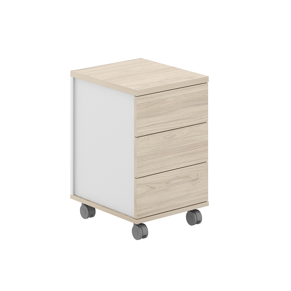 Тумба мобильная 3 ящика метаб. 404х460х637 с замком