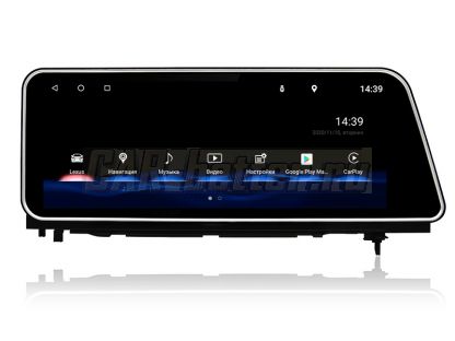 Штатная магнитола Lexus RX 2016-2019, коричневая и черная задняя рамка, экран 12 дюймов (BNR-16RXQ)