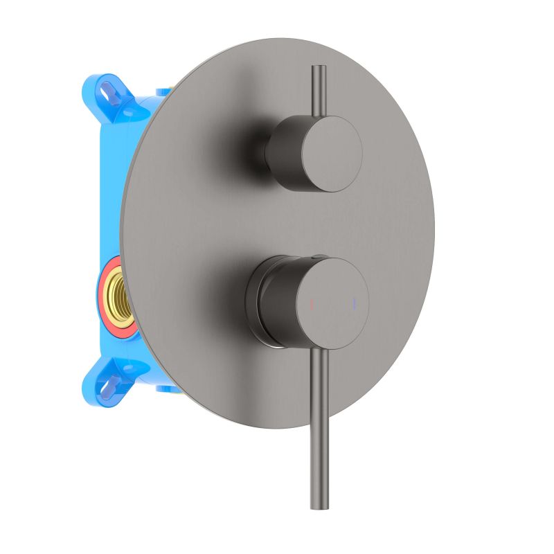 Смеситель для ванны и душа Aquatek Европа, оружейная сталь AQ1346BGM