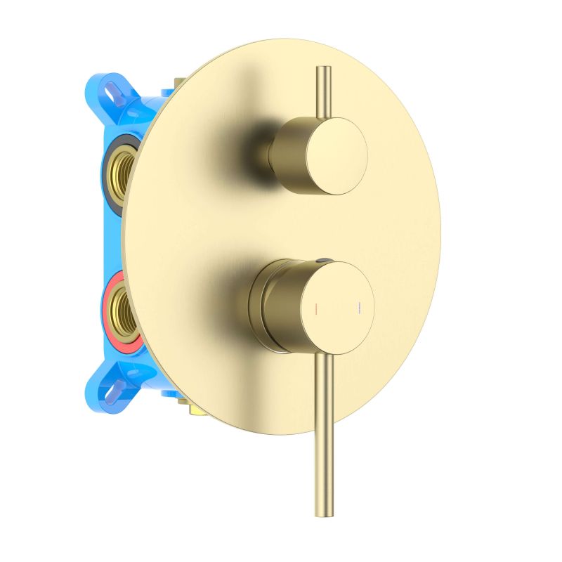 Смеситель для ванны и душа Aquatek Европа, золото шлифованное AQ1347BG