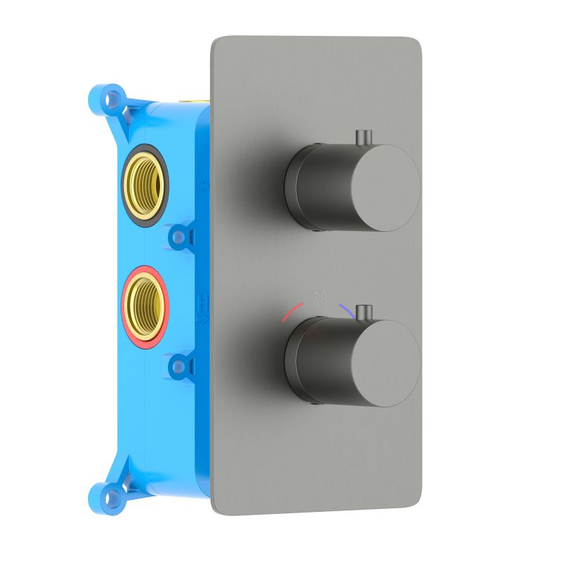 Смеситель для ванны и душа Aquatek Европа, оружейная сталь AQ1393BGM