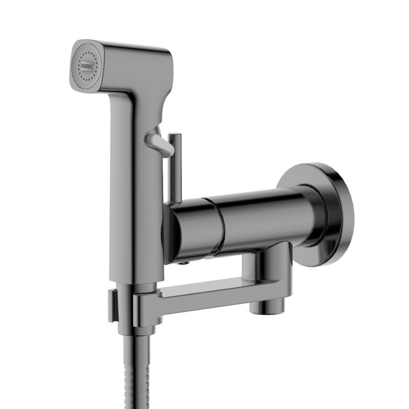 Смеситель с гигиеническим душем Aquatek НИКА, оружейная сталь AQ1819BGM