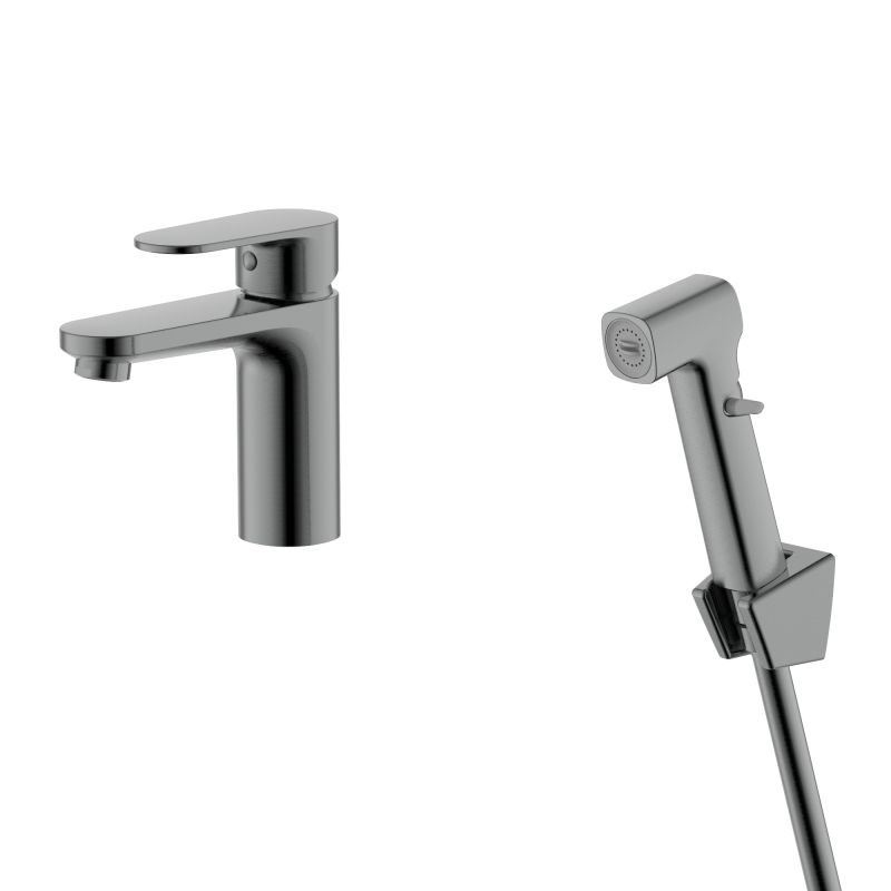 Смеситель для раковины Aquatek НИКА, оружейная сталь AQ1812BGM