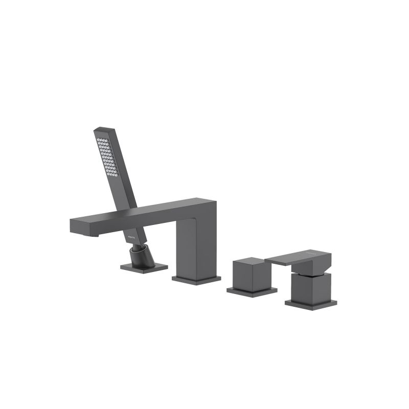 Душевой комплект на борт ванны Aquatek ЛИБРА, черный матовый AQ1648MB