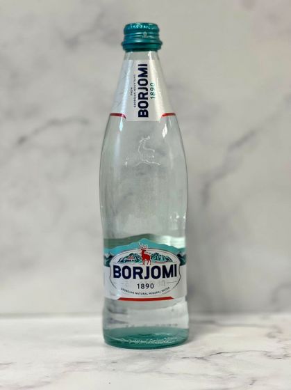 Минеральная вода Borjomi, лечебно-столовая, газированная, стеклянная бутылка, 0,5 л