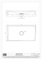 Накладная раковина прямоугольная Gessi Incastri 75603 65х40 см схема 2