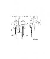 Смеситель для раковины Gessi Perle 74938 без донного клапана с металлическим вентилем-полусферой и вентилем-сферой из камня Onyx Cola схема 2