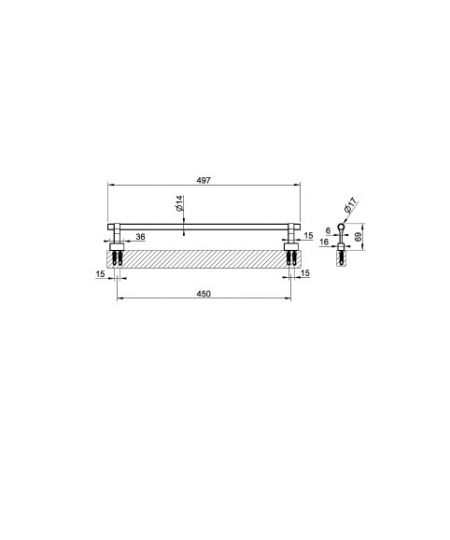 Полотенцедержатель Gessi Jacqueline 77602 под дерево 45 см схема 13 Полотенцедержатель Gessi Jacqueline 77602 под дерево 45 см схема 13