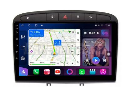 Магнитола Peugeot 308 1 поколение 2009-2015, рамка графит, Farcar (TM083M)