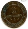 Франция 2 сантима 1883 A