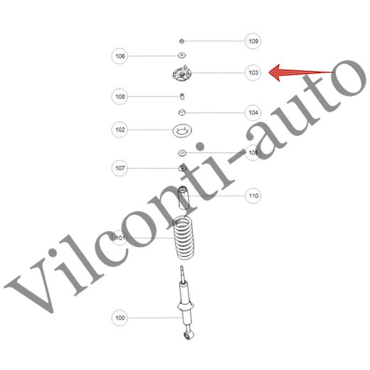 ОПОРА АМОРТИЗАЦИОННОЙ ПРУЖИНЫ ПЕРЕДНЯЯ L/R TANK 500 2905108XPW01A 100% ОРИГИНАЛ
