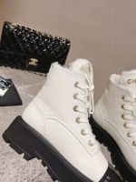 Ботинки Chanel с мехом Premium