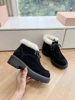 Ботинки PRADA с мехом Premium