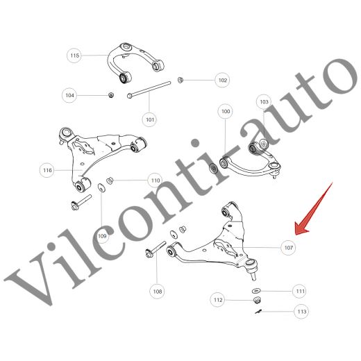 РЫЧАГ ПЕРЕДНЕЙ ПОДВЕСКИ НИЖНИЙ ЛЕВЫЙ TANK 300 2904113XGW04A 100% ОРИГИНАЛ