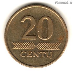 Литва 20 центов 1997