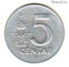 Литва 5 центов 1991
