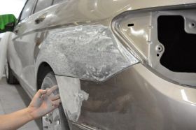 Подготовка Бампера К Покраске на Автомобиле Варшавское шоссе 170Бс7