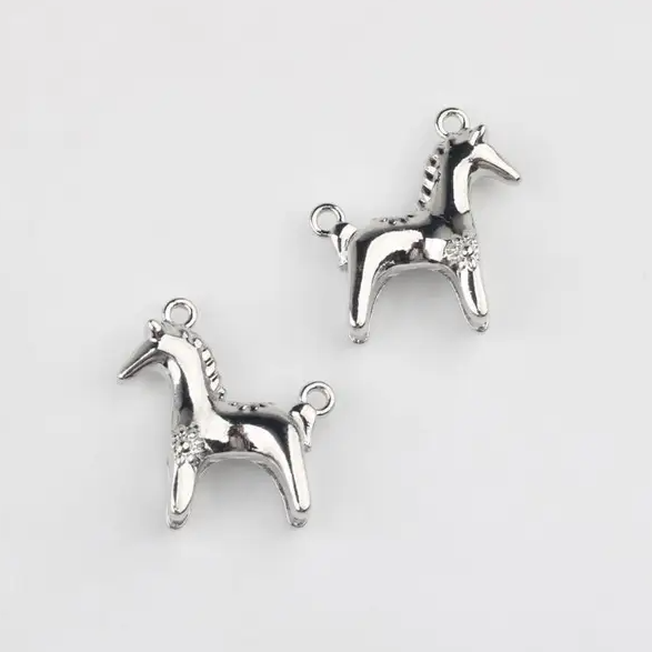 Подвеска (шарм) Лошадка 22х20мм сталь серебряный 8Seasons.2220