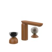 Смеситель для раковины Gessi Perle 74768 без донного клапана с вентилем-полусферой из муранского стекла Balloton и вентилем-сферой из муранского стекла Pulegoso схема 11