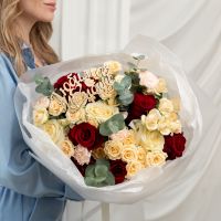 Сборный букет с розами для Мамы