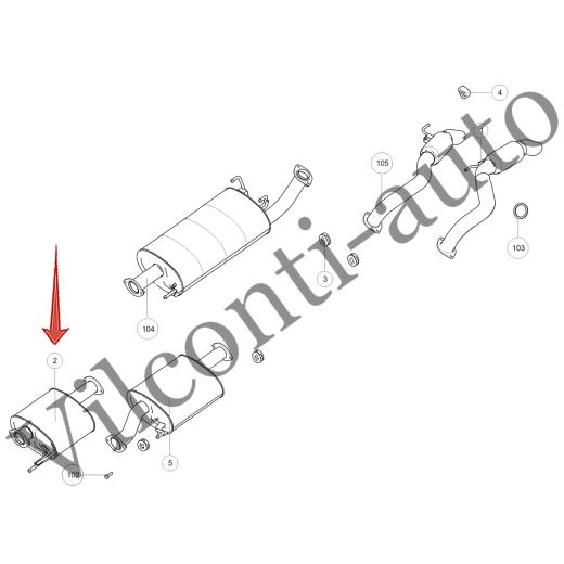 ГЛУШИТЕЛЬ СРЕДНЯЯ ЧАСТЬ TANK 300 1201206XGW04A 100% ОРИГИНАЛ