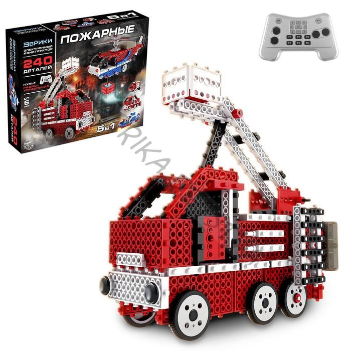 Электронный конструктор «Пожарные», 5 в 1