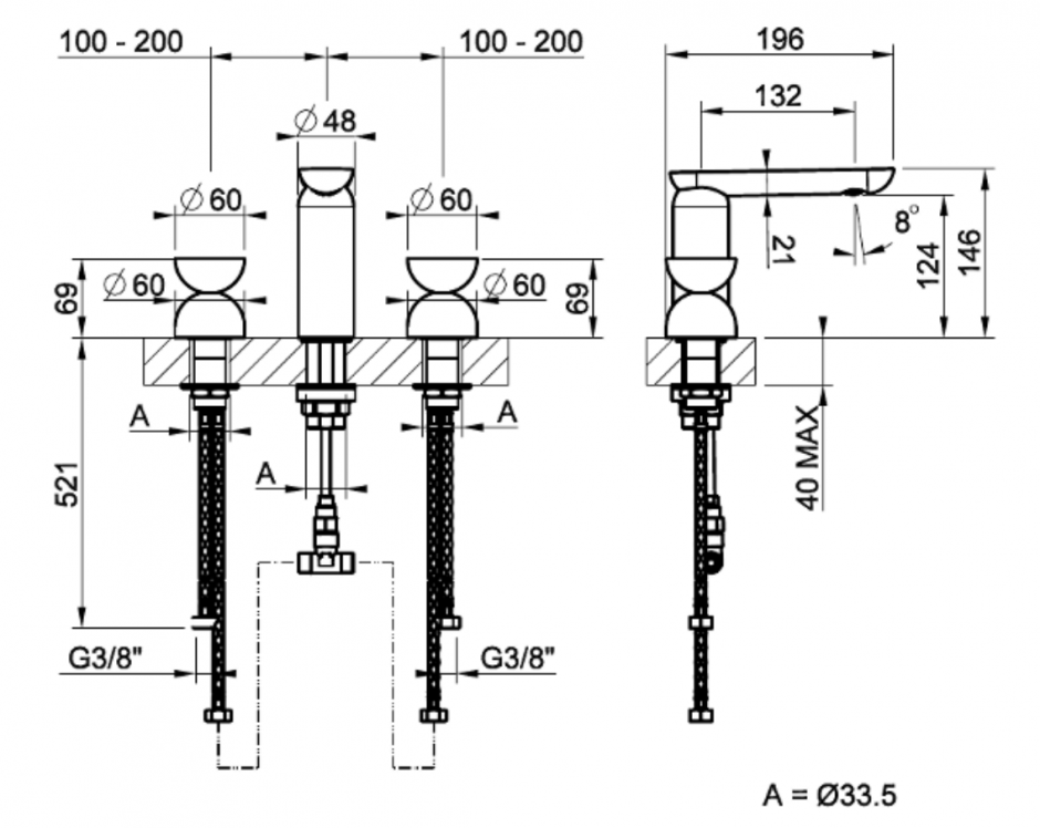 Смеситель для раковины Gessi Perle 74786 без донного клапана с вентилем-полусферой из муранского стекла Balloton и Battuto ФОТО