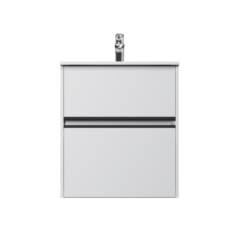 Тумба с раковиной AM.PM Sense универсальная, 60 см, 2 ящика, белый глянец M7BFUX0602WG