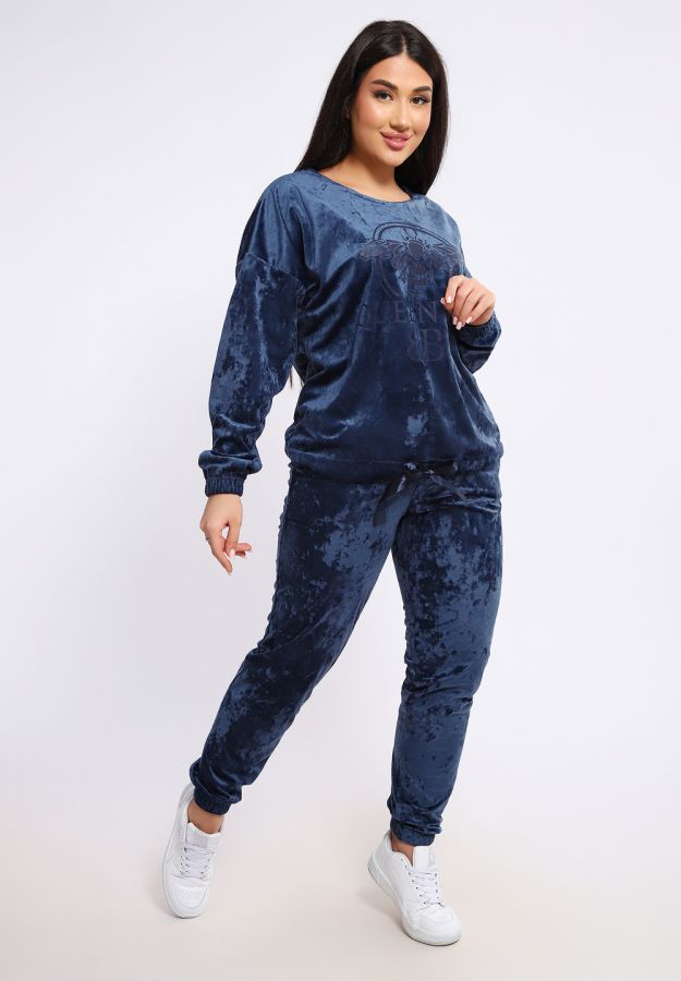 Костюм велюровый 635П [синий]