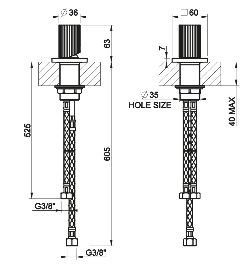 Смеситель для ванны Gessi Incastri 75100 встраиваемый на 1 выход ФОТО