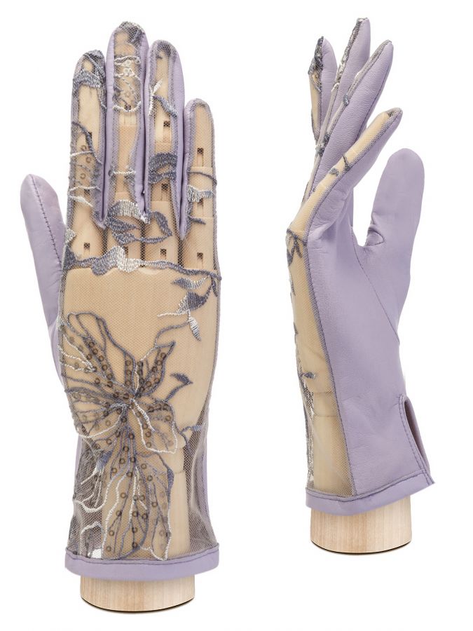 Перчатки женские б/п IS01005 lilac purple ELEGANZZA