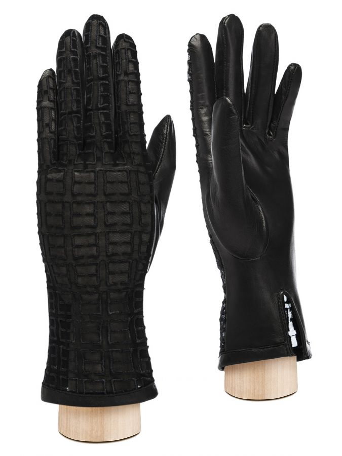 Перчатки женские б/п IS01003 black ELEGANZZA