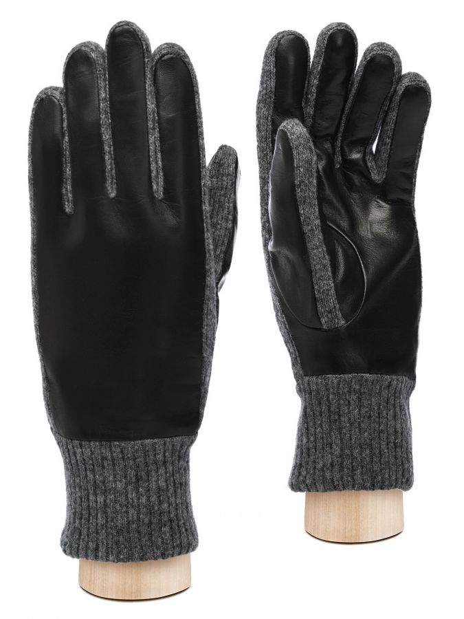 Перчатки мужские ш+каш. TOUCH IS01551 black/grey ELEGANZZA