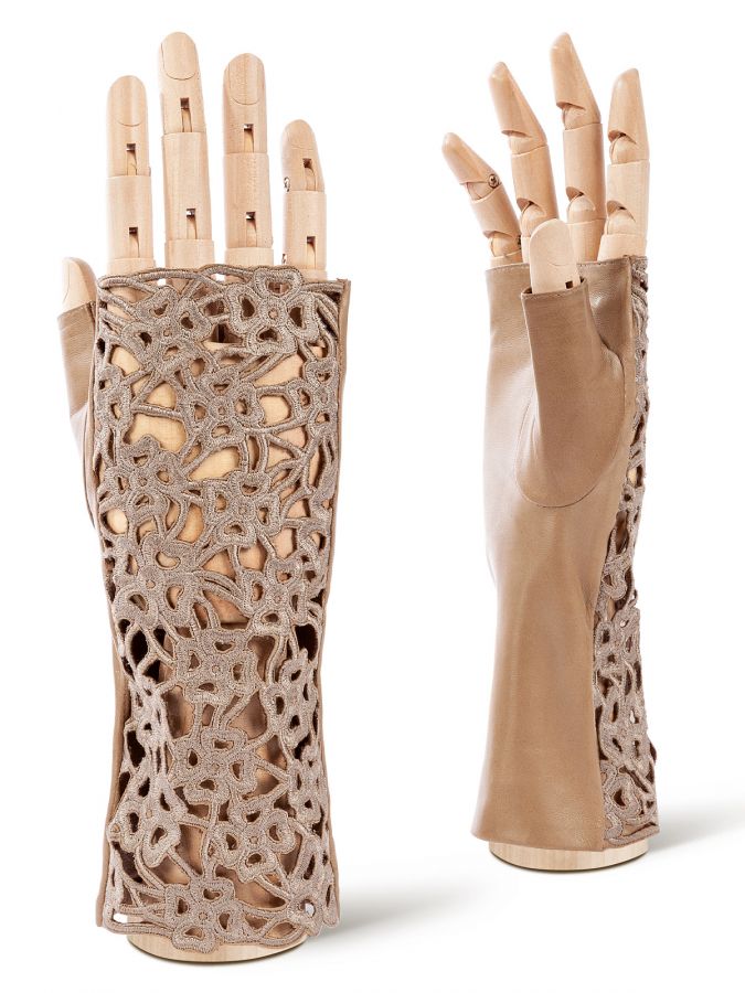 Перчатки женскиеские ш/п F-0160 l.taupe ELEGANZZA