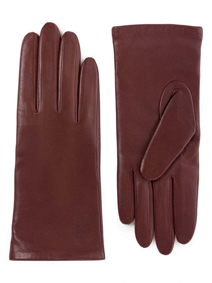 Перчатки женские 100% ш IS0190 garnet ELEGANZZA