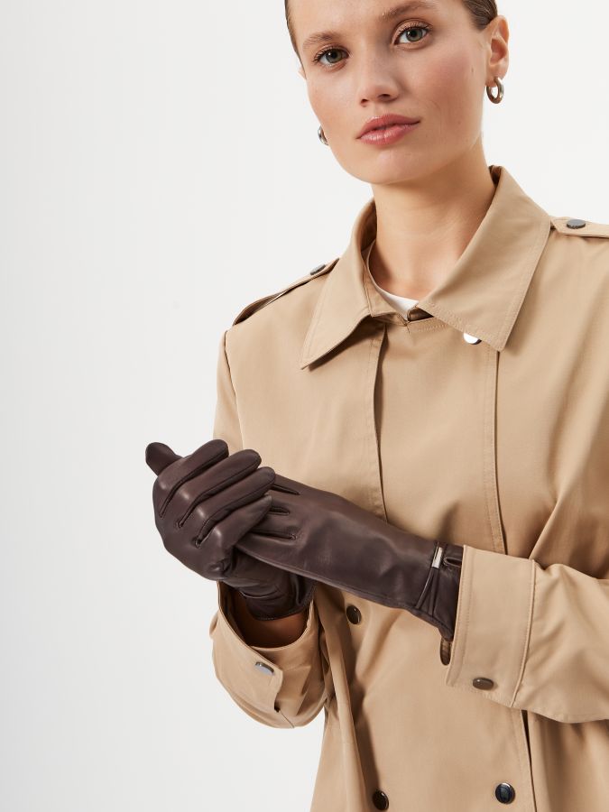 Перчатки женские 100% ш IS851 truffle ELEGANZZA