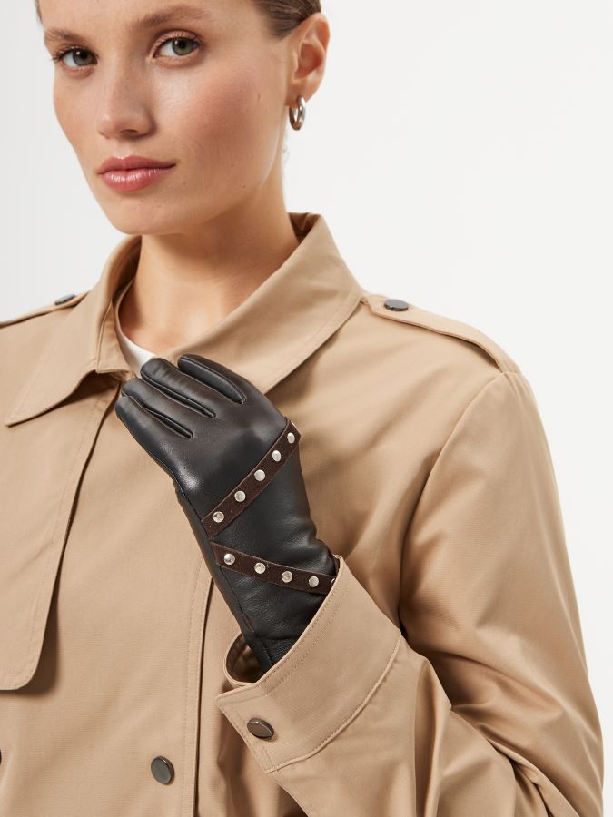 Перчатки женские 100% ш IS0037 black ELEGANZZA