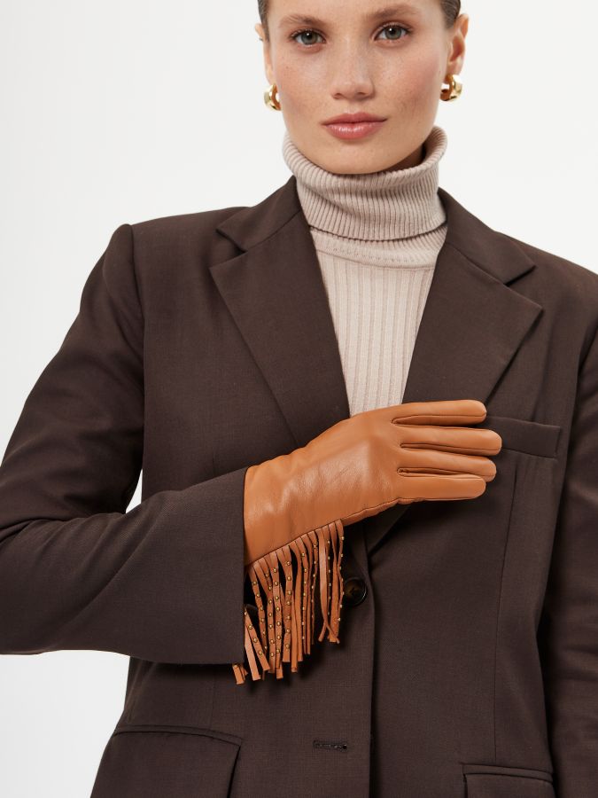 Перчатки женские 100% ш IS1223 sand ELEGANZZA