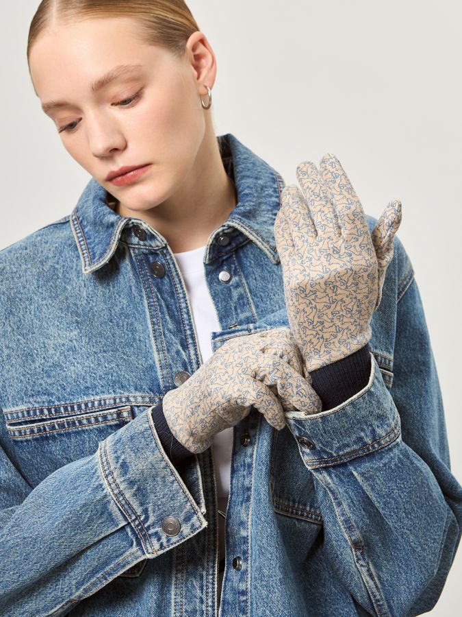 Перчатки жен флис LB-CP-173 navy LABBRA