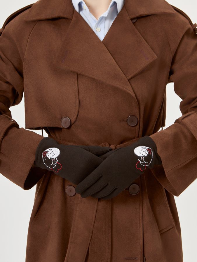 Перчатки жен флис LB-CP-239 black LABBRA